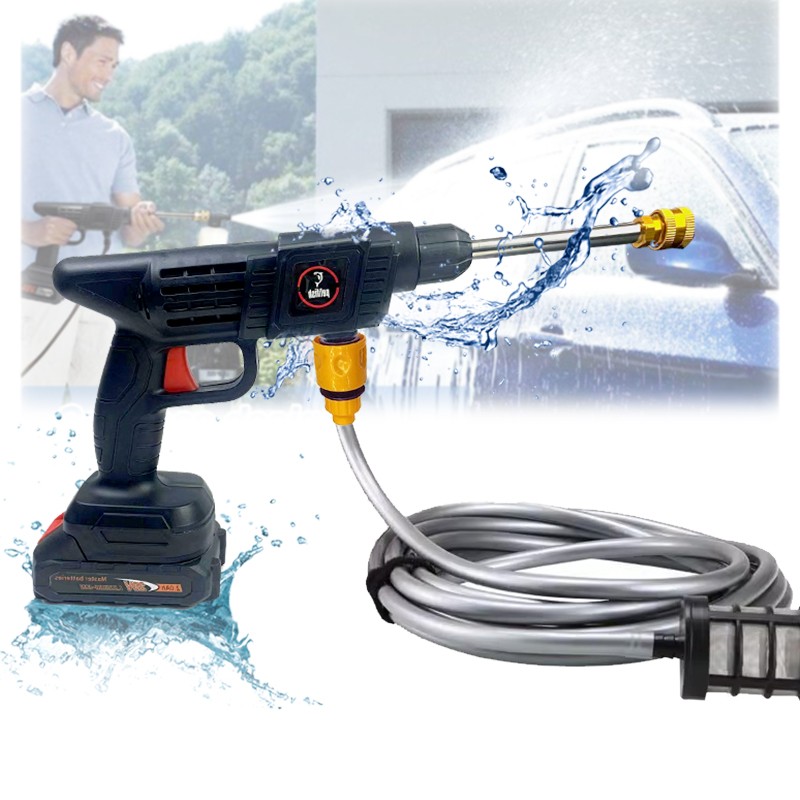 PELIFISH Portable Powerful High Pressure 21v Lithium Cordless Wireless Car  Wash Water Foam Gun Car Washer Portable Washing Tool